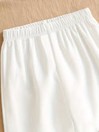 Striped Shirt Top & Elastic Waist Casual Pants