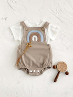 Short-Sleeve T-Shirt And a Bib Triangle Romper