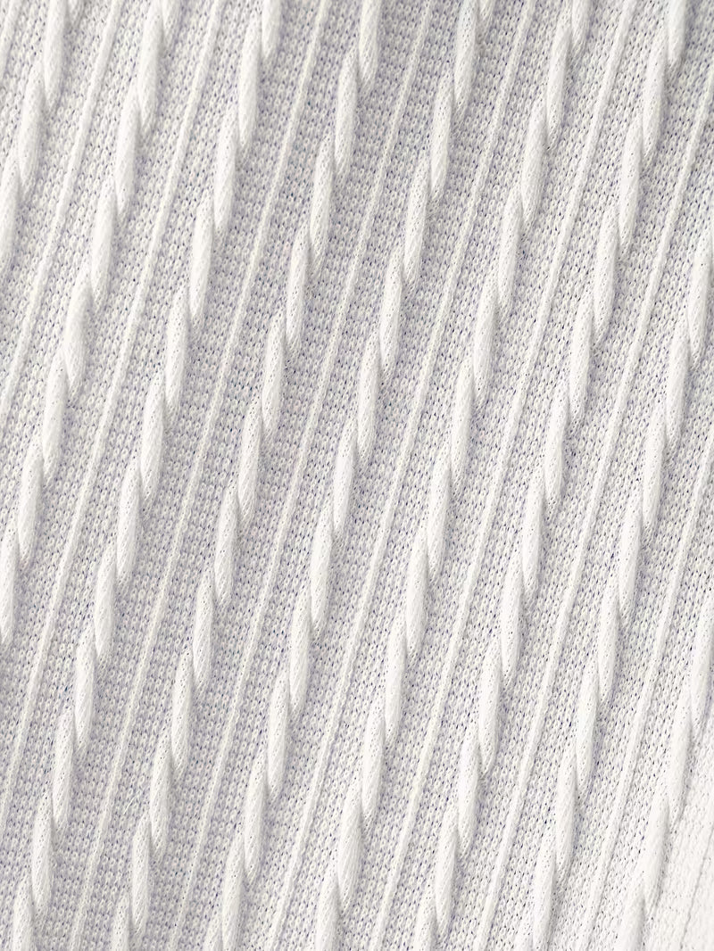 Striped Shirt, Cable Knit Vest &amp; Classic Khaki Pants Set